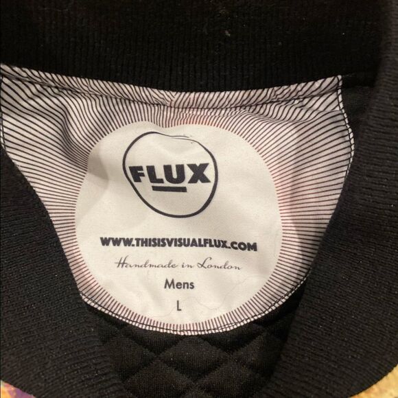 Flux Luxury Multicolor Printed Bomber Mens Jacket Size Large - Picture 10 of 14